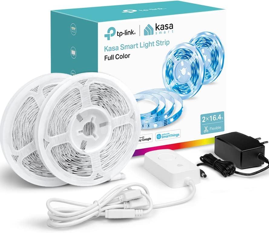 imageKasa Smart LED Light Strip RGB 328ft2 Rolls of 164ft WiFi LED Strip Works w Alexa ampamp Google AssistantHigh Brightness Trimmable Up to 25000 Hours2Yr Warranty KL400L10MulticolorMulticolor