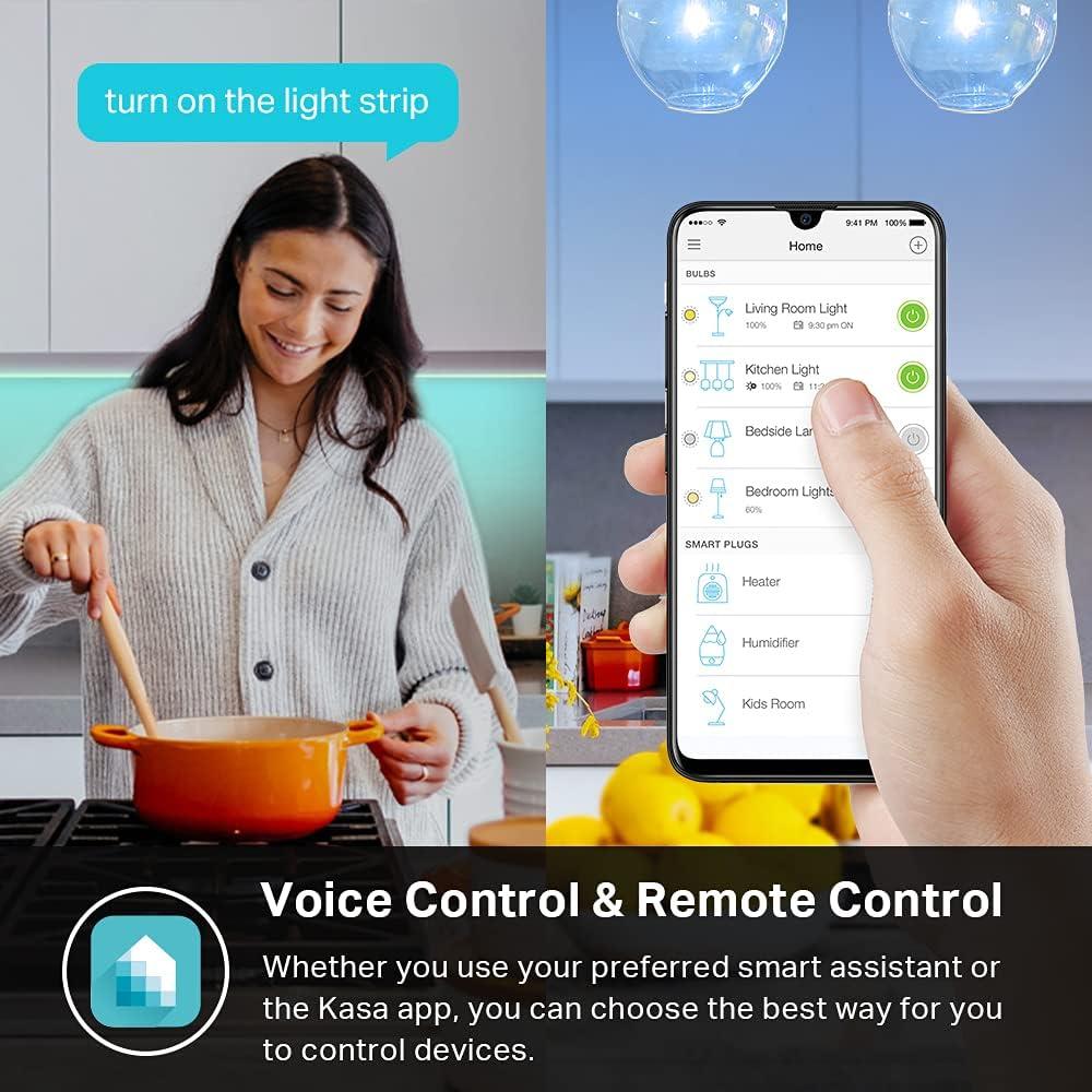 imageKasa Smart LED Light Strip RGB 328ft2 Rolls of 164ft WiFi LED Strip Works w Alexa ampamp Google AssistantHigh Brightness Trimmable Up to 25000 Hours2Yr Warranty KL400L10MulticolorMulticolor