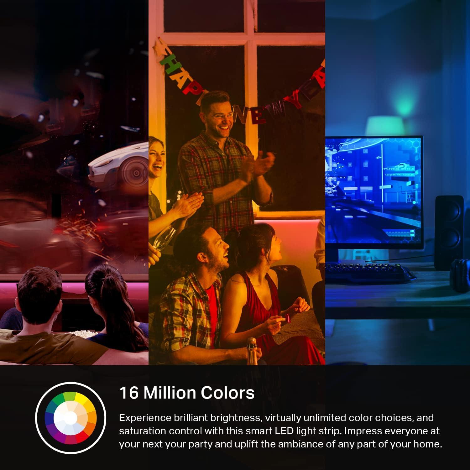 imageKasa Smart LED Light Strip RGB 328ft2 Rolls of 164ft WiFi LED Strip Works w Alexa ampamp Google AssistantHigh Brightness Trimmable Up to 25000 Hours2Yr Warranty KL400L10MulticolorMulticolor