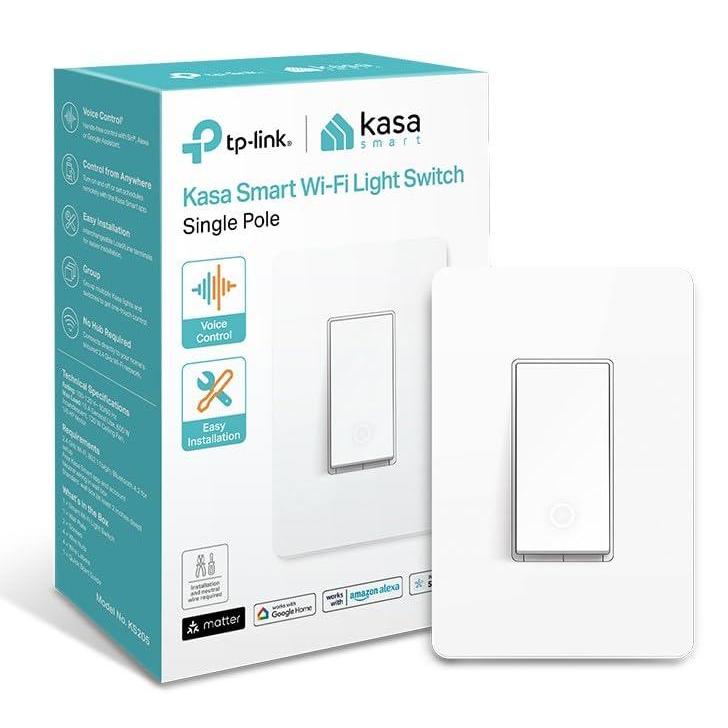 imageKasa Matter Smart Light Switch Voice Control wSiri Alexa ampamp Google Assistant UL Certified Timer ampamp Schedule Easy Guided Install Neutral Wire Required Single Pole 24GHz WiFi 3PackWhite  Matter Compatible