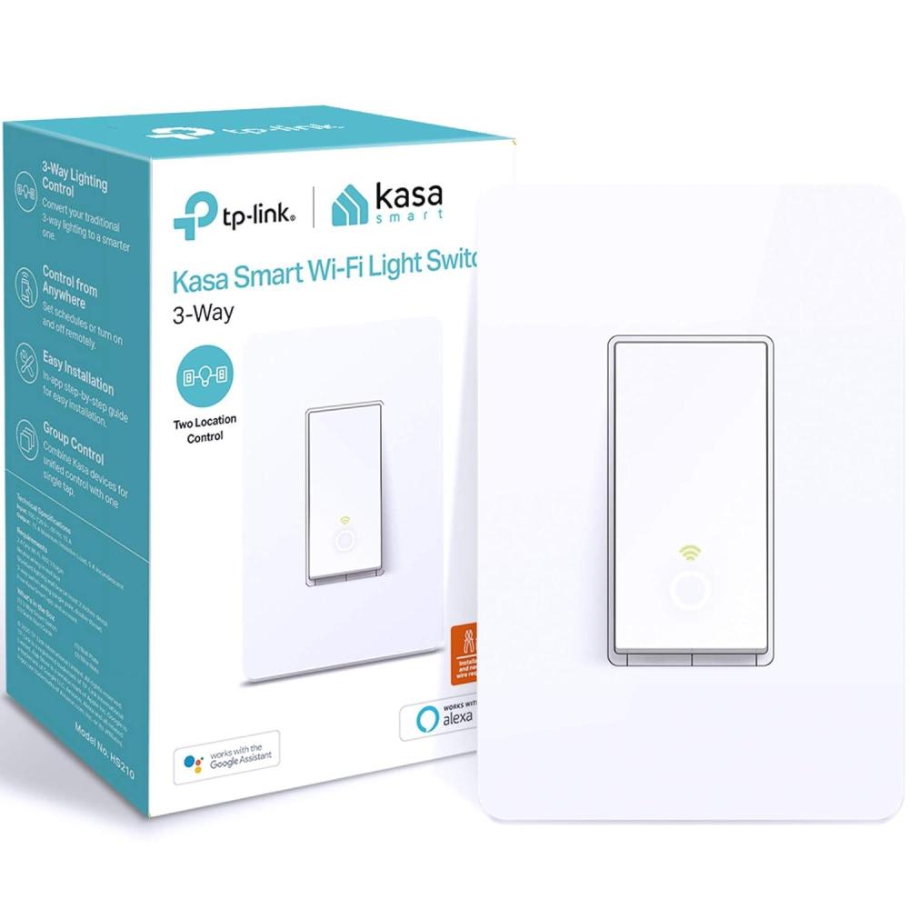 imageKasa Smart 3 Way Switch HS210 KIT Needs Neutral Wire 24GHz WiFi Light Switch works with Alexa and Google Home UL Certified No Hub Required White2 Count Pack of 1white