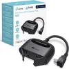imageKasa Matter Smart Outdoor Plug Dual Outlet IP64 Weather Resistance Works with Apple HomeKit Amazon Alexa Google Home SmartThings 15A1800W Max ETL Certified 24G WiFi Only EP40M