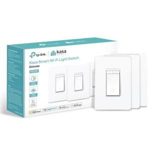 Kasa Apple HomeKit Smart Dimmer Switch KS220P3, Single Pole, Neutral Wire Required,2.4GHz Wi-Fi Light Works with Siri, Alexa and Google Home,UL Certified, No Hub Required,White, 3 Count (Pack of 1)(3-pack)