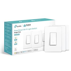 Kasa Apple HomeKit Smart Light Switch KS200, Single Pole, Neutral Wire Required, 2.4GHz Wi-Fi Light Switch Works with Siri, Alexa and Google Home, UL Certified, No Hub Required, White(3-pack)