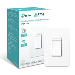 Kasa Matter Smart Dimmer Switch: Voice Control w/Siri, Alexa & Google Assistant | UL Certified | Timer & Schedule | Easy Guided Install | Neutral Wire Required | Single Pole | 2.4GHz Wi-Fi | KS225(White  Alexa Compatible)
