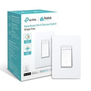 Kasa Matter Smart Dimmer Switch: Voice Control w/Siri, Alexa & Google Assistant | UL Certified | Timer & Schedule | Easy Guided Install | Neutral Wire Required | Single Pole | 2.4GHz Wi-Fi | KS225(White  Matter Compatible)