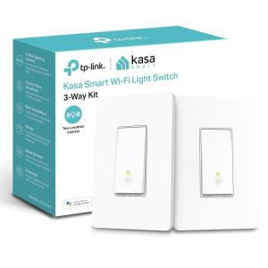 Kasa Smart 3 Way Switch HS210 KIT, Needs Neutral Wire, 2.4GHz Wi-Fi Light Switch works with Alexa and Google Home, UL Certified, No Hub Required, White,2 Count (Pack of 1)(Original Version)