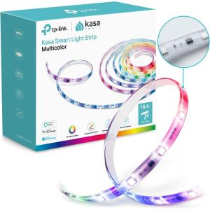 Kasa Smart LED Light Strip, 50 Color Zones RGBIC, 16.4ft Wi-Fi LED Strip Works w/ Alexa, Google Home & SmartThings, High Brightness, 16M Colors, PU Coating, Trimmable, 2 Yr Warranty (KL420L5)(16.4 ft.)