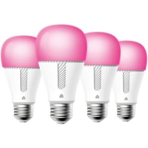 Kasa Smart Light Bulbs, 1000 Lumens High Brightness, 16M Color Changing, Dimmable Smart WiFi Light Bulb, Compatible with Alexa and Google Home, A19, 2.4GHz Wi-Fi only, No Hub Required, KL135(1000 LM  4-Pack)