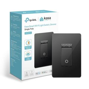 Kasa Smart Light Switch HS200-LA, Light Almond, Single Pole,Neutral Wire Required, 2.4GHz Wi-Fi Light Switch Compatible with Alexa and Google Home, UL Certified, No Hub Required(Black)