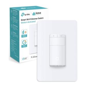 Kasa Smart Motion Sensor Switch, Single Pole, Needs Neutral Wire, 2.4GHz Wi-Fi Light Switch, Works with Alexa & Google Assistant, UL Certified, No Hub Required(KS200MP2),White,2-Pack(Motion Sensor + Dimmer)