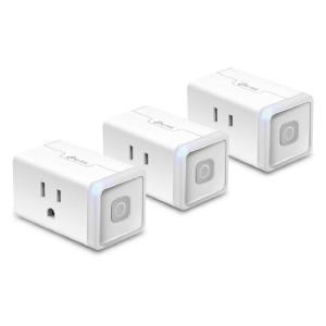 Kasa Smart Plug HS103P3, Smart Home Wi-Fi Outlet Works with Alexa, Echo, Google Home & IFTTT, No Hub Required, Remote Control,15 Amp,UL Certified, White, 3 Count (Pack of 1)(Alexa Compatible Plug 3-Pack)