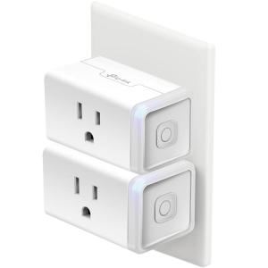 Kasa Smart Plug, Matter Compatible, Energy Monitoring, Compact Design, 15A/1800W Max, Super Easy Setup, Works with Apple Home, Alexa & Google Home, UL Certified, 2.4G Wi-Fi Only, White, KP125M(2-Pack)(Smart plug)