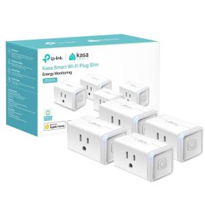 Kasa Smart Plug Mini 15A, Apple HomeKit Supported, Smart Outlet Works with Siri, Alexa & Google Home, UL Certified, App Control, Scheduling, Timer, 2.4G WiFi Only, 4 Count (Pack of 1) (EP25P4), White(Homekit Compatible)